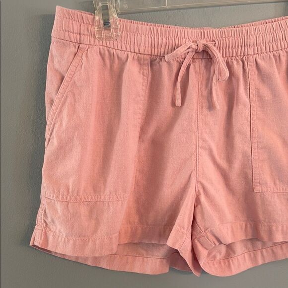 J. Crew Women's S Beachy Pull on Tropez Pink Linen blend Shorts - Picture 2 of 7